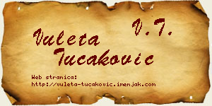 Vuleta Tucaković vizit kartica